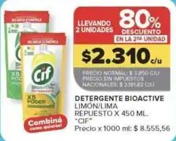 Carrefour Market Cif - detergente bioactive lim uevo/lima oferta