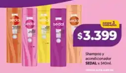 Supermayorista Vital Sedal shampoo y acondicionador oferta
