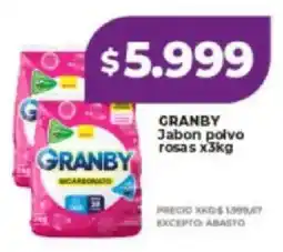 Supermayorista Vital Granby jabon polvo rosas oferta