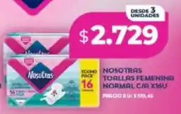 Supermayorista Vital Nosotras toallas femenina normal oferta