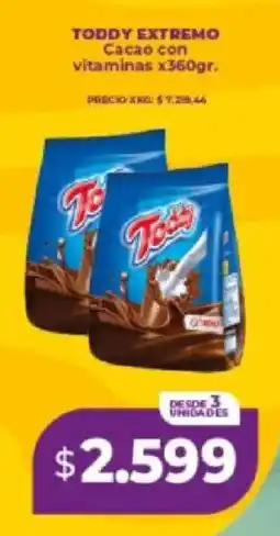 Supermayorista Vital Toddy extremo cacao con vitaminas oferta