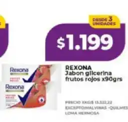 Supermayorista Vital Rexona jabon glicerina frutos rojos oferta