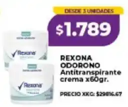 Supermayorista Vital Rexona odoroño antitranspirante crema oferta