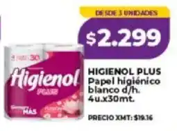Supermayorista Vital Higienol plus papel higiénico blanco d/h oferta