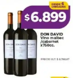 Supermayorista Vital Don david vino malbec/cabernet oferta