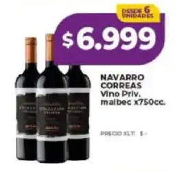 Supermayorista Vital Navarro correas vino priv. malbec oferta