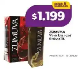 Supermayorista Vital Zumuva vino blanco/ tinto oferta