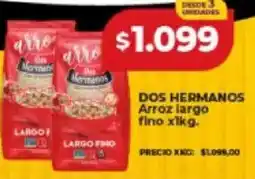 Supermayorista Vital Dos hermanos arroz largo fino oferta