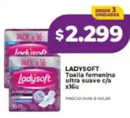 Supermayorista Vital Ladysoft toalla femenina ultra suave oferta