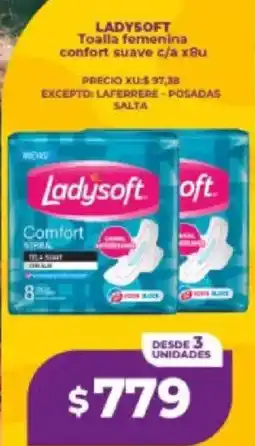 Supermayorista Vital Ladysoft toalla femenina confort suave oferta