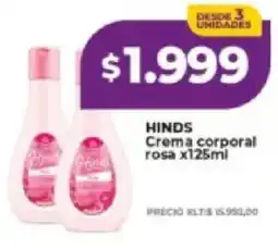 Supermayorista Vital Hinds crema corporal rosa oferta