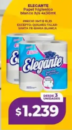 Supermayorista Vital Elegante papel higienico blanco oferta