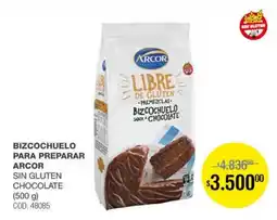 Atomo Conviene Arcor bizcochuelo para preparar sin gluten chocolate oferta