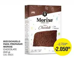Atomo Conviene Morixe bizcochuelo para preparar chocolate oferta