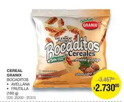 Atomo Conviene Granix bocaditos de cereales con avena y trigo oferta
