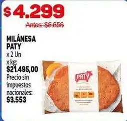 Makro Paty - milanesa oferta