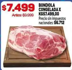 Makro Bondiola congelada oferta