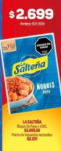 Makro La salteña - ñoquis de papa oferta