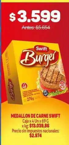 Makro Swift - medallon de carne oferta