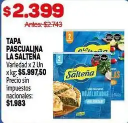 Makro La salteña - tapa pascualina oferta