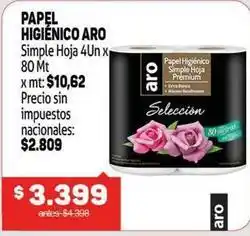 Makro Aro - papel higiénico aro simple hoja 4un x 80 mt oferta