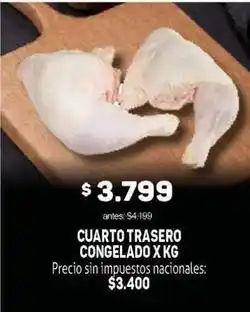 Makro Cuarto trasero congelado x kg oferta