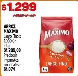 Makro Maximo - arroz largo fino oferta