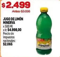 Makro Minerva - jugo de limón oferta