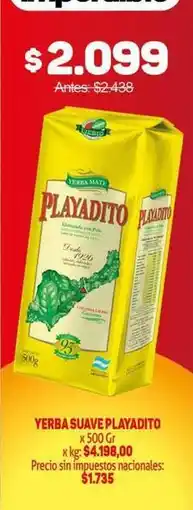Makro Playadito - yerba suave oferta