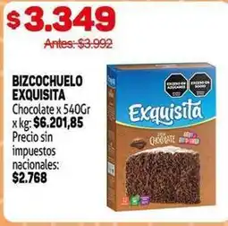 Makro Exquisita - bizcochuelo oferta