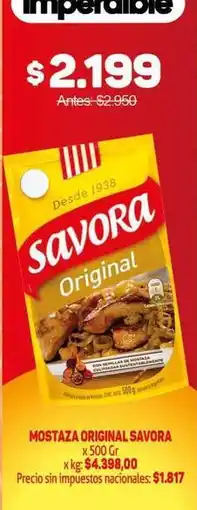 Makro Savora - mostaza original oferta