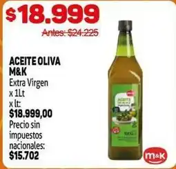 Makro M&k - aceite oliva extra virgen oferta