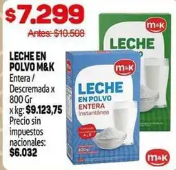 Makro M&k - leche en polvo oferta
