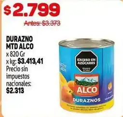 Makro Alco - durazno oferta