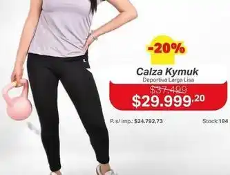 Calza kymuk deportiva larga lisa