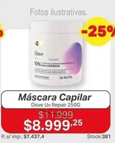 Ferniplast Dove - máscara capilar uv repair oferta