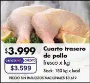 Disco Cuarto trasero de pollo fresco oferta
