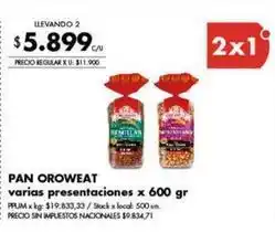 Disco Pan oroweat oferta