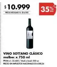 Disco Vino sottano clásico malbec oferta