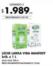 Disco Manfrey - leche larga vida brik oferta