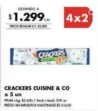 Disco Crackers cuisine & co x 5 un oferta