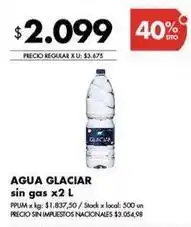 Disco Glaciar - agua sin gas oferta