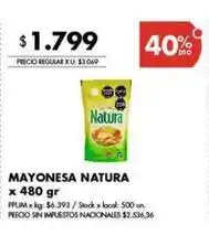 Disco Natura - mayonesa oferta