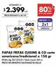 Disco Papas fritas cuisine & co corte americano/tradicional oferta