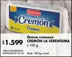 Disco La serenísima - queso cremoso oferta