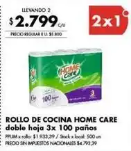 Disco Rollo de cocina doble hoja 3x 100 paños oferta