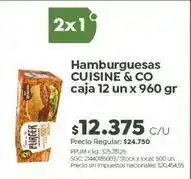 Jumbo Hamburguesas caja 12 un oferta