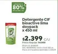 Jumbo Cif - detergente bioactive lima doypack oferta