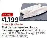 Coto Filet de merluza despindo fresco/congelado cod. 17834-39688(1) oferta