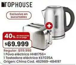 Coto Origen - pava eléctrica hhb1756+ tostadora eléctrica kst035a oferta